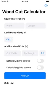 Wood Cut Calculator screenshot 0
