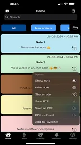 Notepad with Colors - Notes screenshot 1