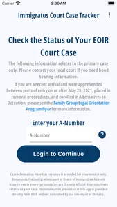 Immigratus EOIR Case Status screenshot 1