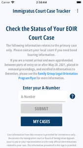 Immigratus EOIR Case Status screenshot 2