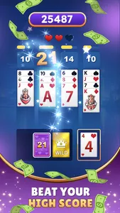 Skill Based Blackjack 21 Game screenshot 1