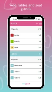 Wedding Guest List. WedGuest screenshot 1