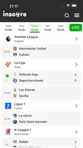 Inscore: Live Soccer Scores screenshot 2