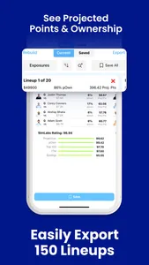 DFS Lineup Optimizer - SimLabs screenshot 3