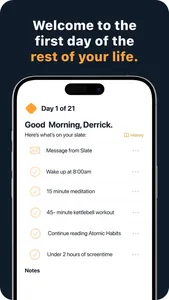 Slate - AI life reset & habits screenshot 0