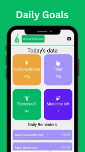 Carb counter and diabetes app screenshot 1