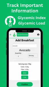 Carb counter and diabetes app screenshot 2
