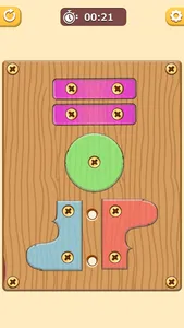 Wood Nut Bolt Screw Puzzle screenshot 2