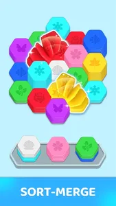 Hexagon Sort: Emoji Match 3d screenshot 0