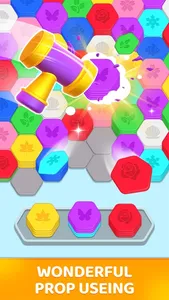 Hexagon Sort: Emoji Match 3d screenshot 2