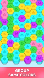 Hexagon Sort: Emoji Match 3d screenshot 3