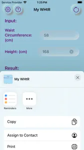 My WHtR: Waist to Height Ratio screenshot 1