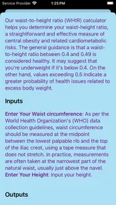 My WHtR: Waist to Height Ratio screenshot 2