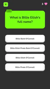 Billie Quiz Game screenshot 2