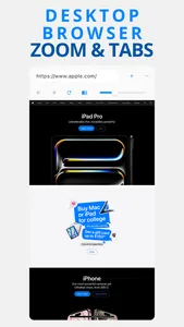 Desktop Browser : Zoom & Tabs screenshot 0