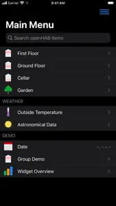 openHAB screenshot 1