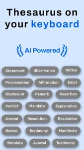 Thesaurus Synonyms AI Keyboard screenshot 1
