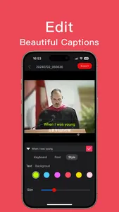 Teleprompter:Video captions screenshot 2