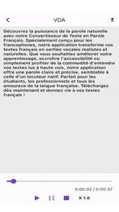 Texte en parole naturelle: TTS screenshot 1