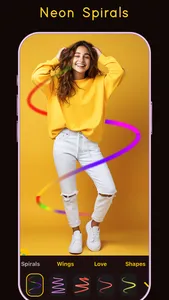 Drip Photo Neon Spiral Editor screenshot 1