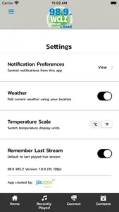 98.9 WCLZ screenshot 3