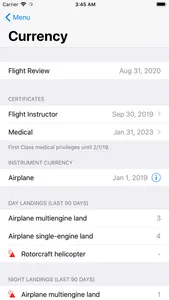 dBrief — Pilot logbook screenshot 2