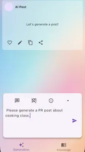 AI Post +Knowledge screenshot 1