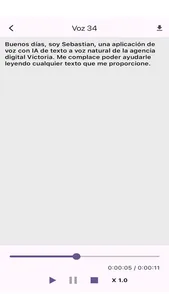 Texto al habla natural: TTS screenshot 2