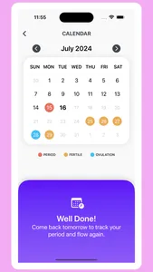 Period Tracker - Calendar screenshot 3