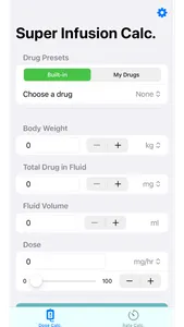 Super Infusion Calculator screenshot 0
