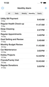 Monthly Alarm (Weekly, Yearly) screenshot 0