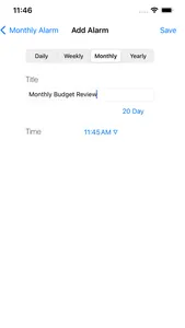 Monthly Alarm (Weekly, Yearly) screenshot 3