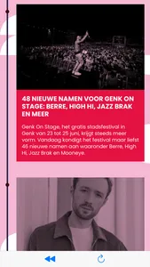 Genk On Stage – Official app screenshot 1