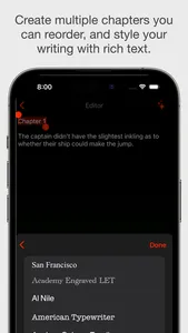 Novel Writing: Candlelight screenshot 4