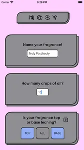 Nosy - Aroma Calculator screenshot 1