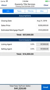 Guaranty Closing Cost Estimate screenshot 0