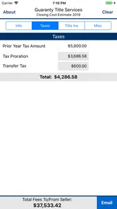 Guaranty Closing Cost Estimate screenshot 1