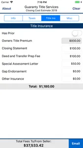 Guaranty Closing Cost Estimate screenshot 2