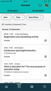 Cambridge English events screenshot 1