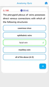Human Anatomy Quiz MCQs App screenshot 2