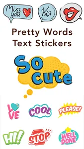 Pretty Words Text Stickers screenshot 0