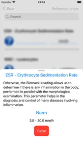 Blood Tests Results screenshot 2