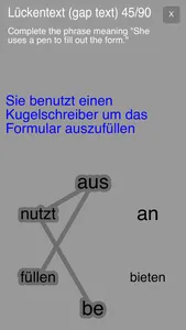 Gamified German Prefixed Verbs screenshot 1