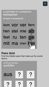 Gamified German Prefixed Verbs screenshot 2