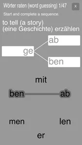 Gamified German Prefixed Verbs screenshot 3