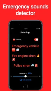 Emergency sounds: detector screenshot 1