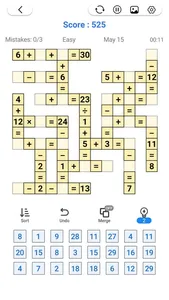 Cross Number - Math Puzzle screenshot 0