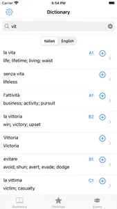 Italian Pro：dictionary tutor screenshot 0