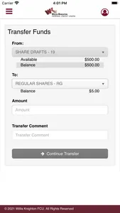 WKFCU Mobile Banking screenshot 2