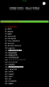 Hybrid Fonts : ⓒⓞⓞⓛ Text Fonts screenshot 0